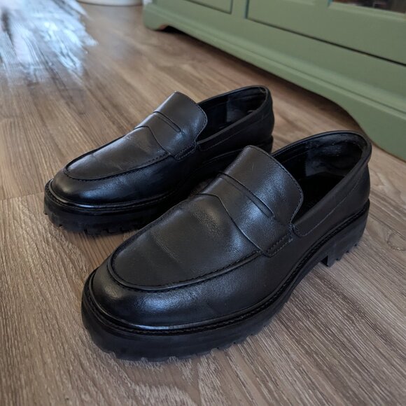 Everlane Black Leather Chunky Lug Sole Loafer in Size 8.5 - Worn Once - Picture 6 of 6